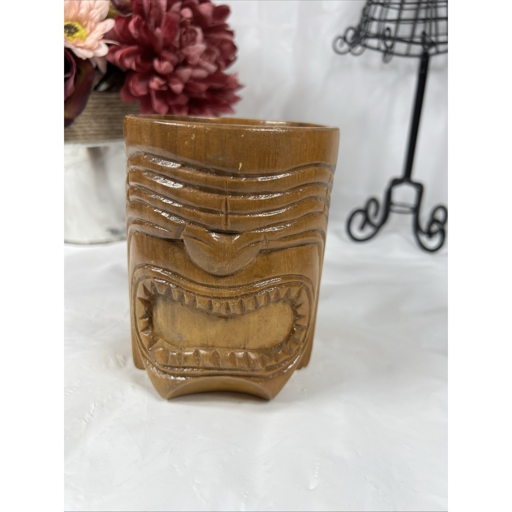 Vintage Carved Tiki Mug‎